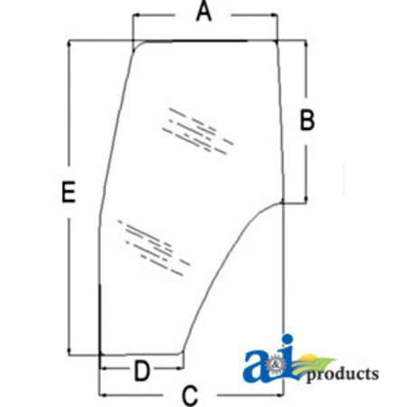 A & I PRODUCTS Glass, Door (RH) 66" x46.5" x4.5" A-82036000